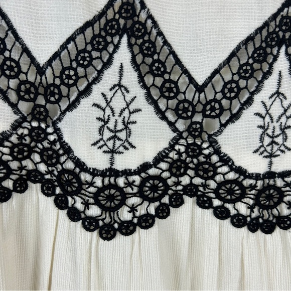 Zara TRF Collection Black Crochet Short Sleeve Tunic Mini Dress Medium C… - Picture 8 of 16